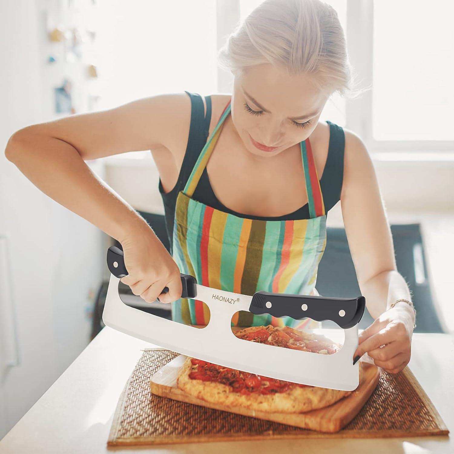 Cortador de Pizza Rocker Haonazy 35.6 cm Acero Inoxidable