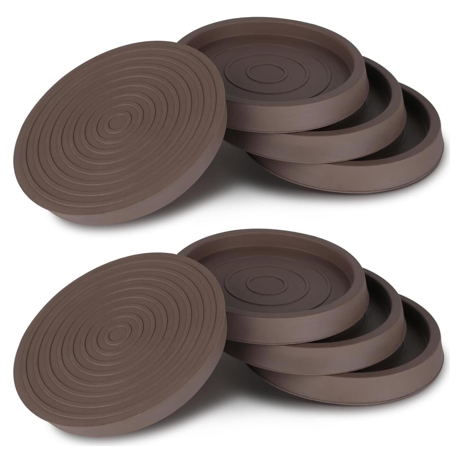 8 Almohadillas Antideslizantes para Muebles Pinsit 6.4cm Marrón