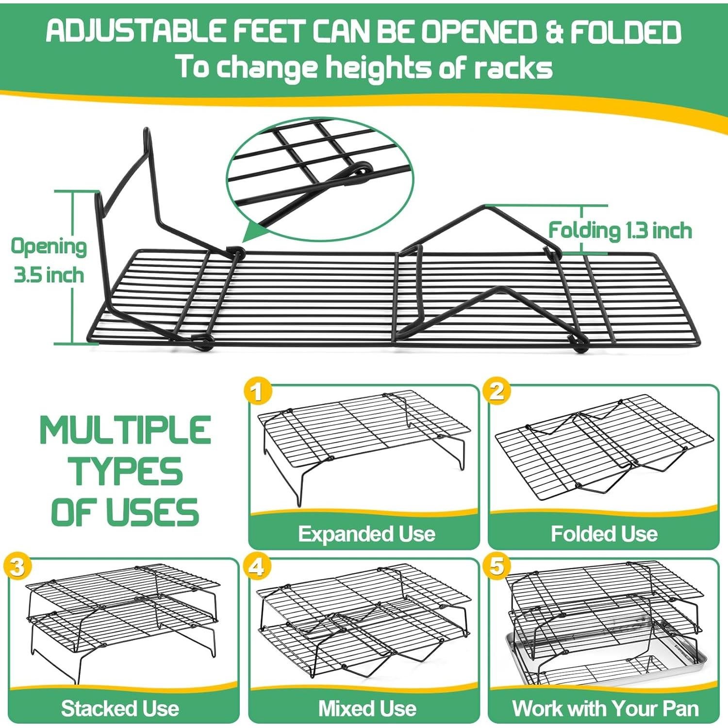 Rejillas de Enfriamiento P&P CHEF 2 Niveles Acero Inoxidable 38.1x25.4cm