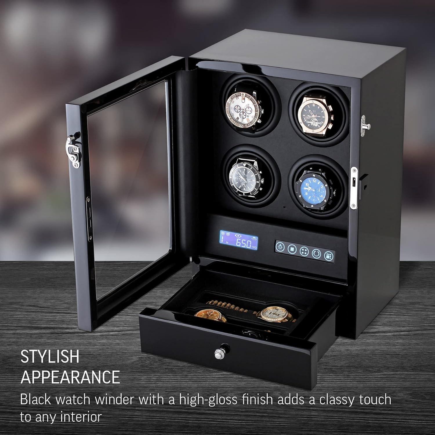 Enrollador de Reloj Automático Leader S204 con Luz LED y Control Táctil