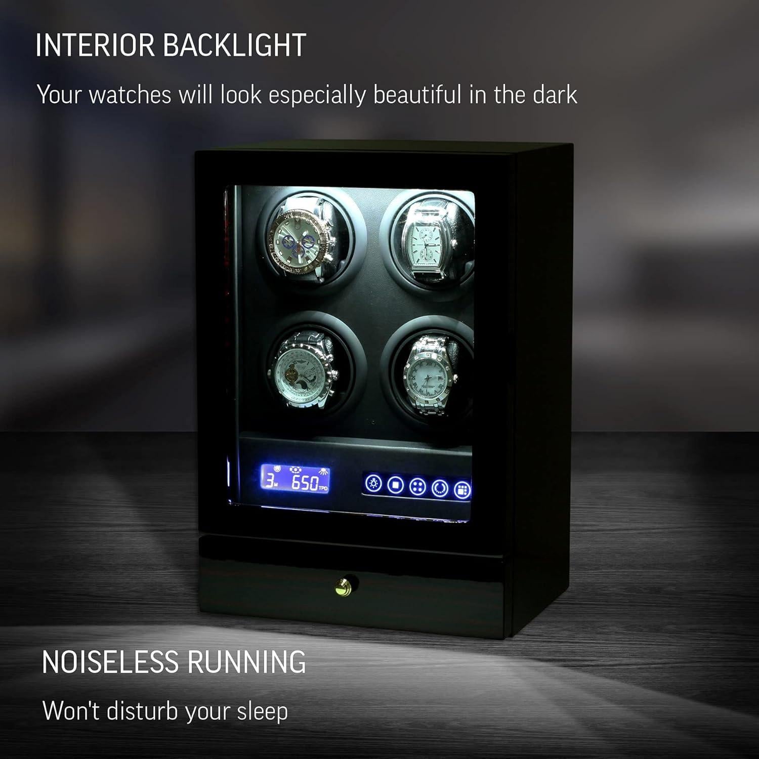 Enrollador de Reloj Automático Leader S204 con Luz LED y Control Táctil