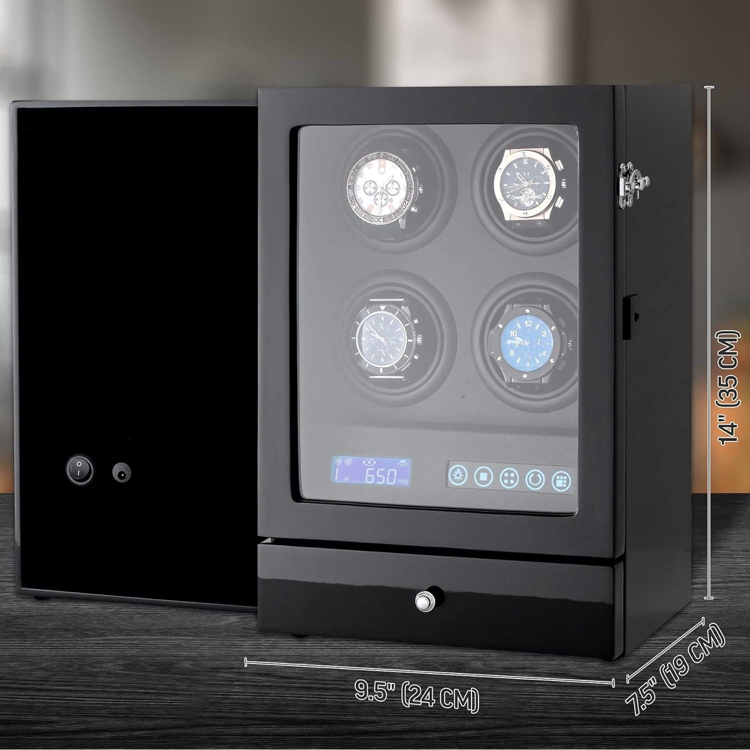 Enrollador de Reloj Automático Leader S204 con Luz LED y Control Táctil