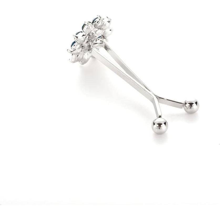 12 Clips de Bufanda con Rhinestones y Perlas - Accesorios Hijab