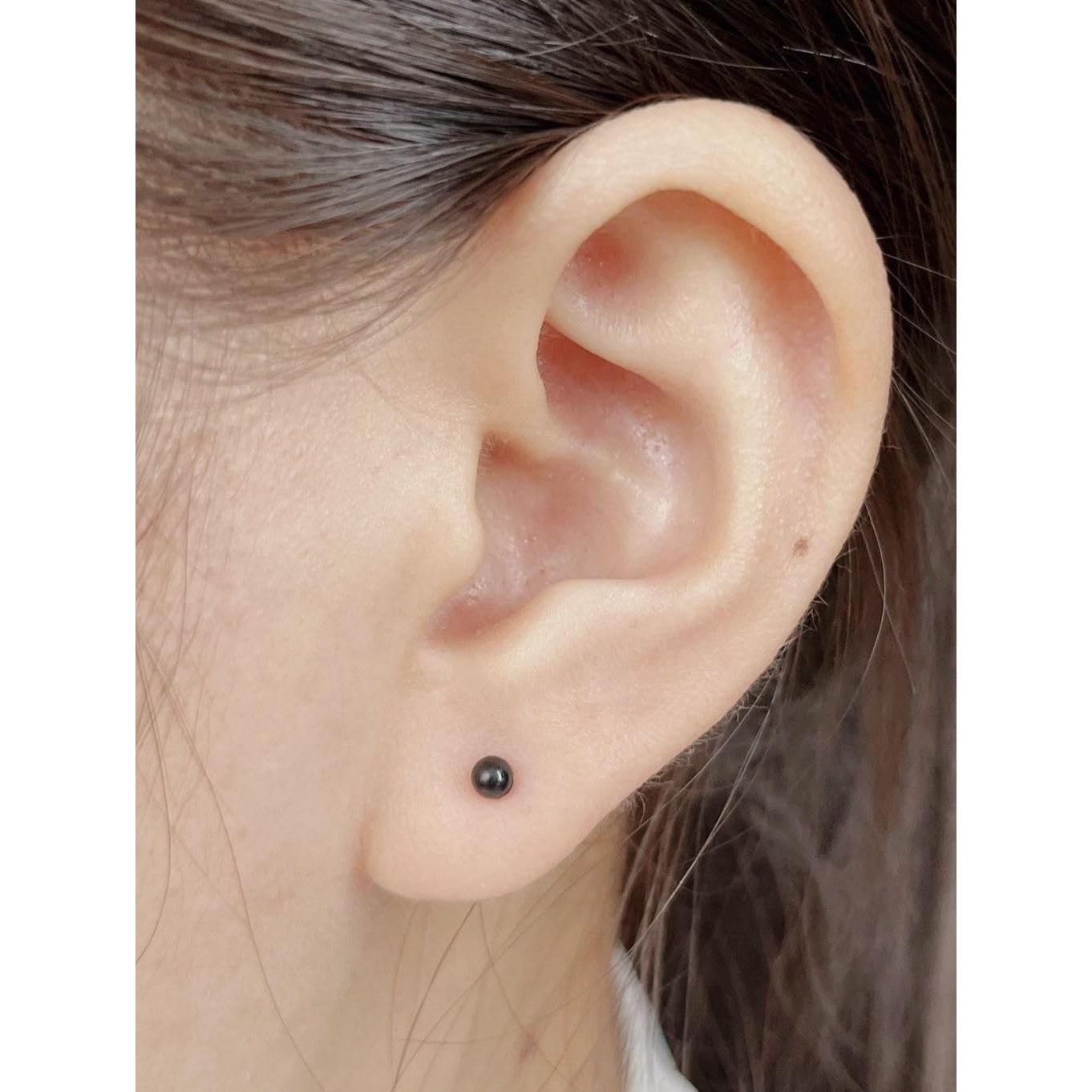 300 Pendientes de Plástico Negro para Oídos Sensibles Siurnby