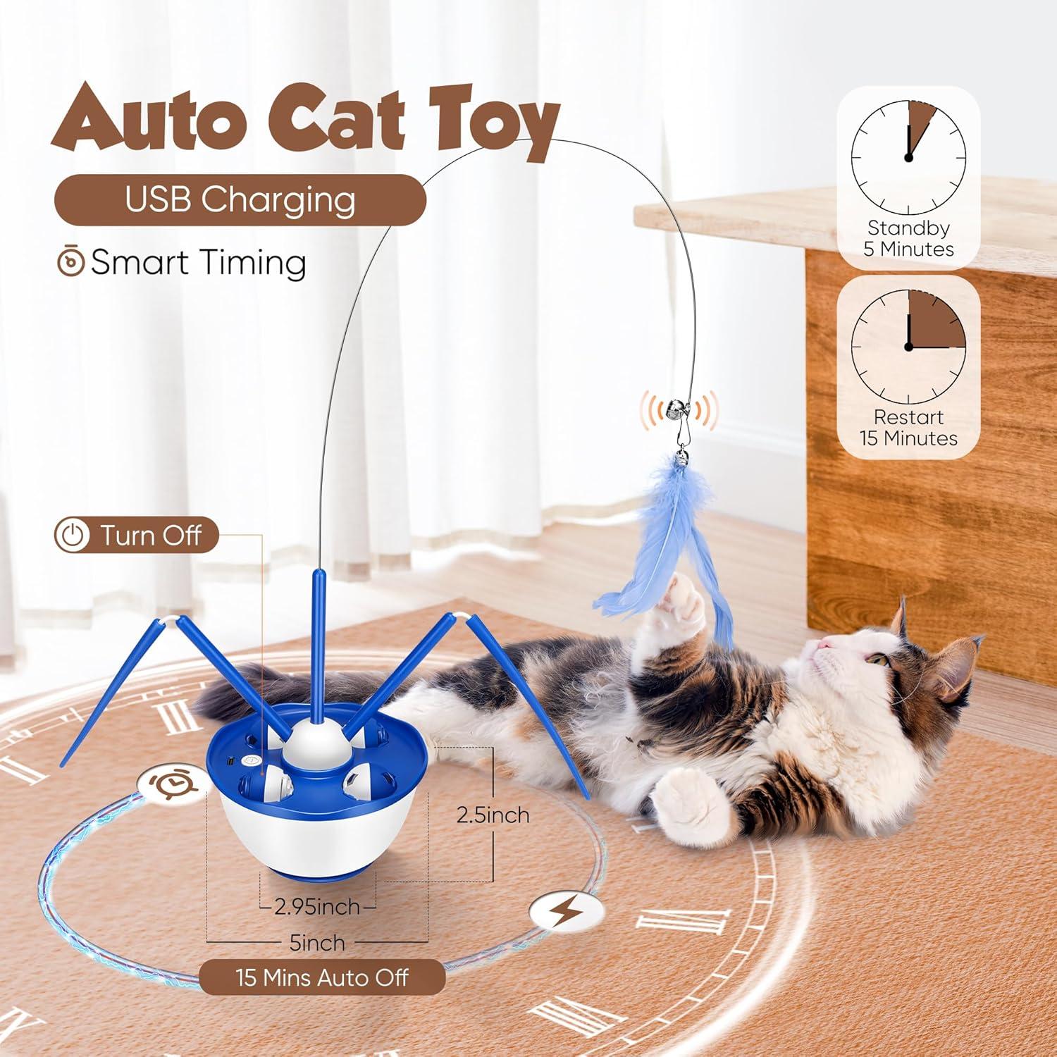 Juguete Interactivo para Gatos Pawingcat 7 en 1 Recargable USB