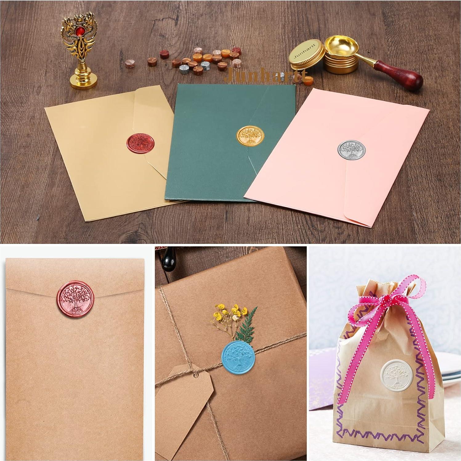 Juego de Caligrafía y Sello de Cera Junhartt - 3 Plumas y 6 Tintas