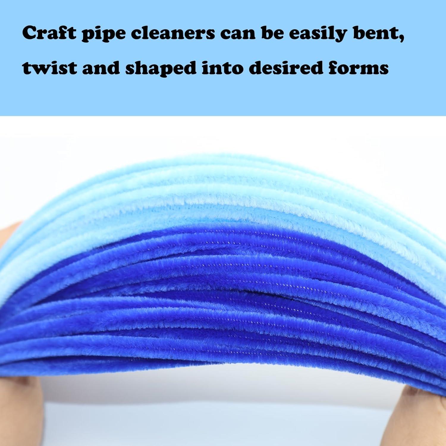 200 Limpiapipas Apedoixy 30.48cm 6mm Azul Claro y Oscuro