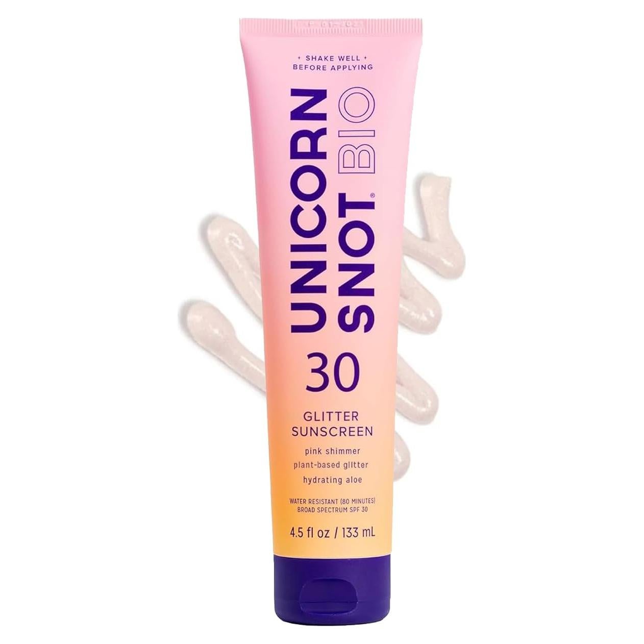 Loción Bronceadora Unicorn Snot SPF 30 Brillo Rosa Dorado