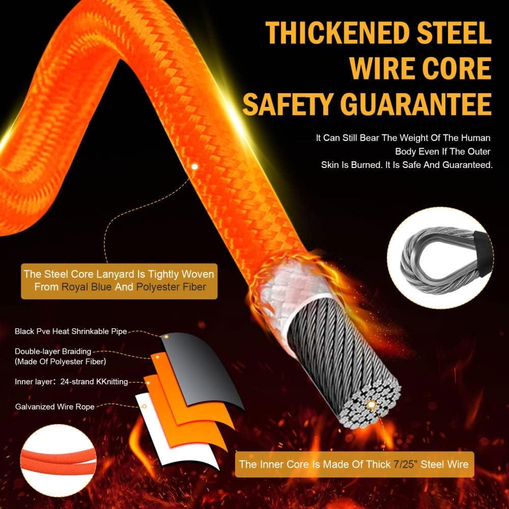 Lanyard de Escalada de Árbol NantFun 1.27 cm x 2.44 m Resistente