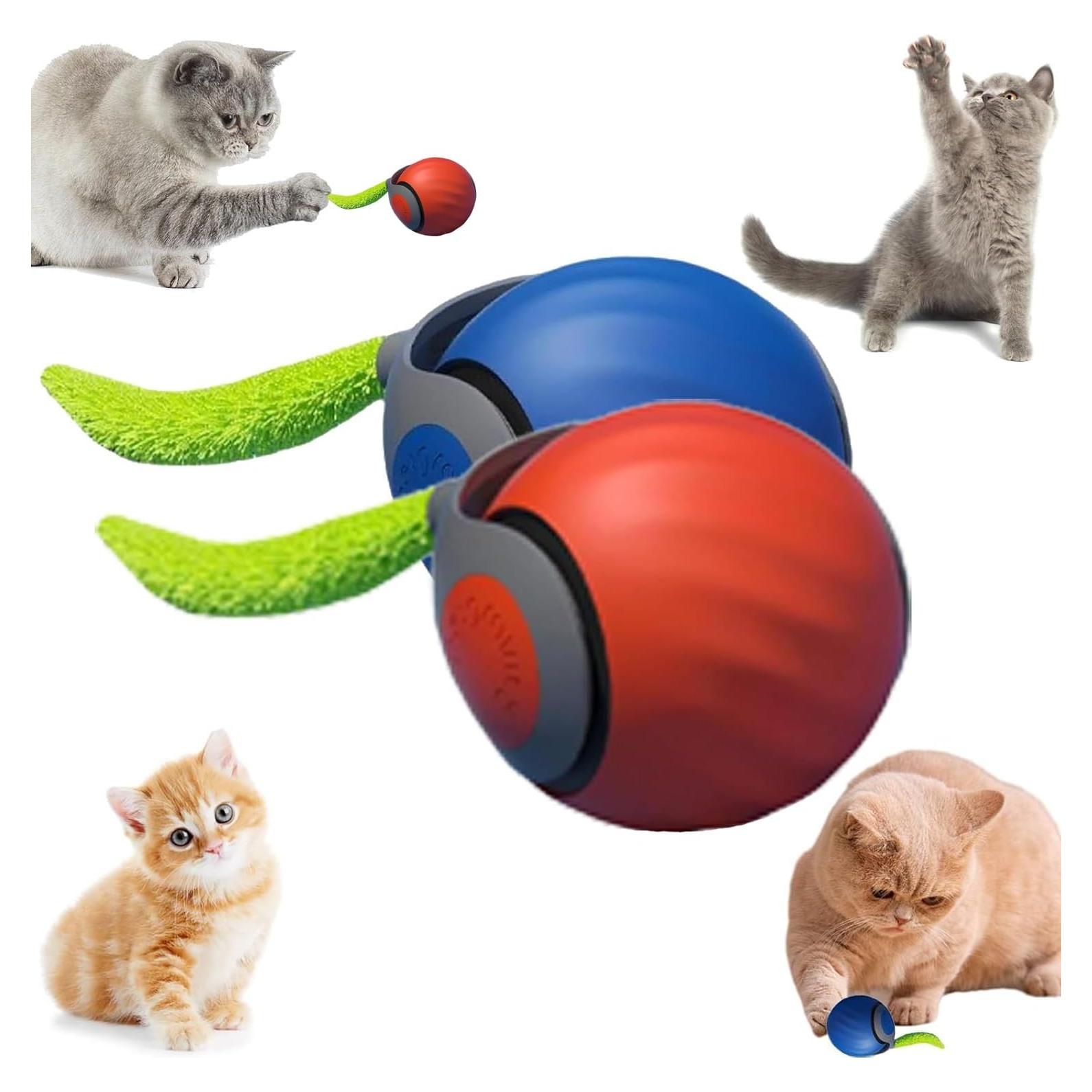Juguete Interactivo para Gatos Huopurther Bola Azul/Naranja