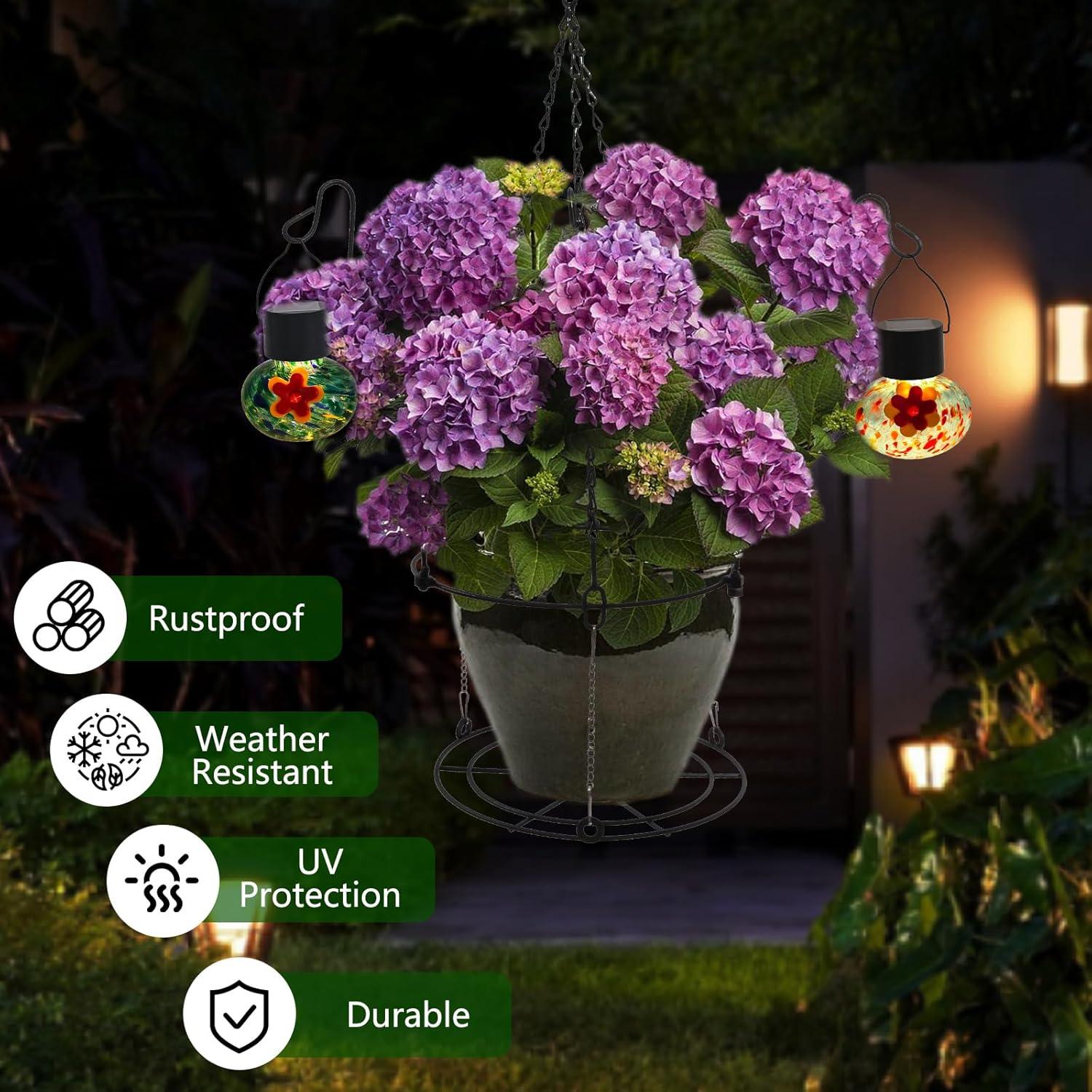 Alimentador Solar para Colibríes MARCHROSE - 3 Bolas de Vidrio