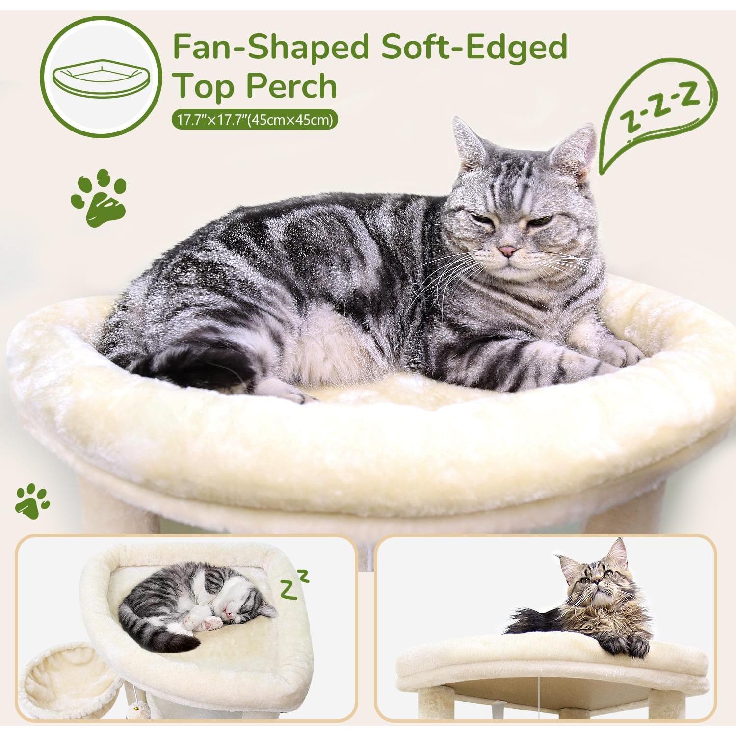 Árbol para Gatos Globlazer C51 Esquina 130cm Beige con Hamaca