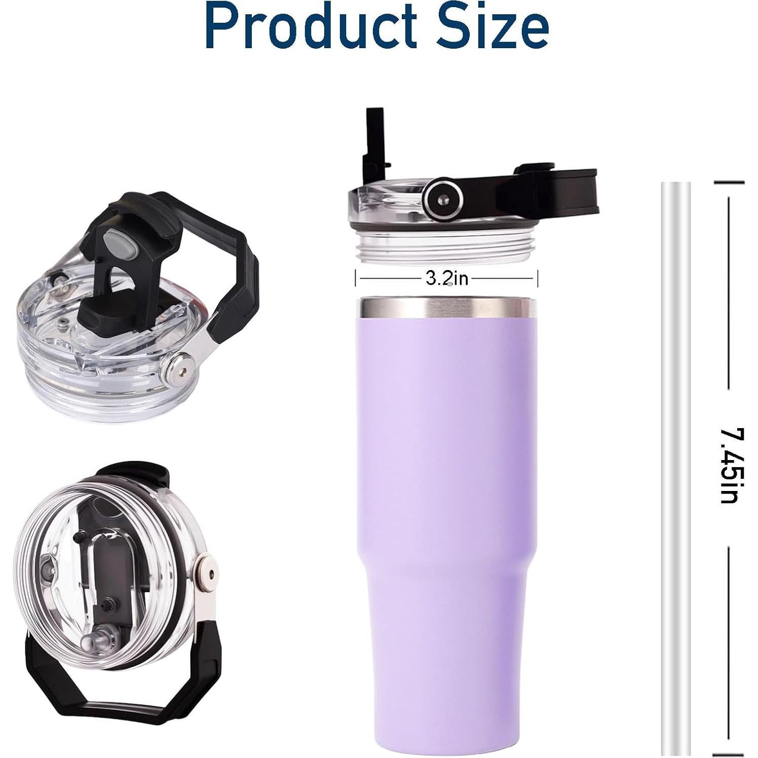 Tapa de Reemplazo Stanley IceFlow 30oz y 20oz 2 PCS Negra