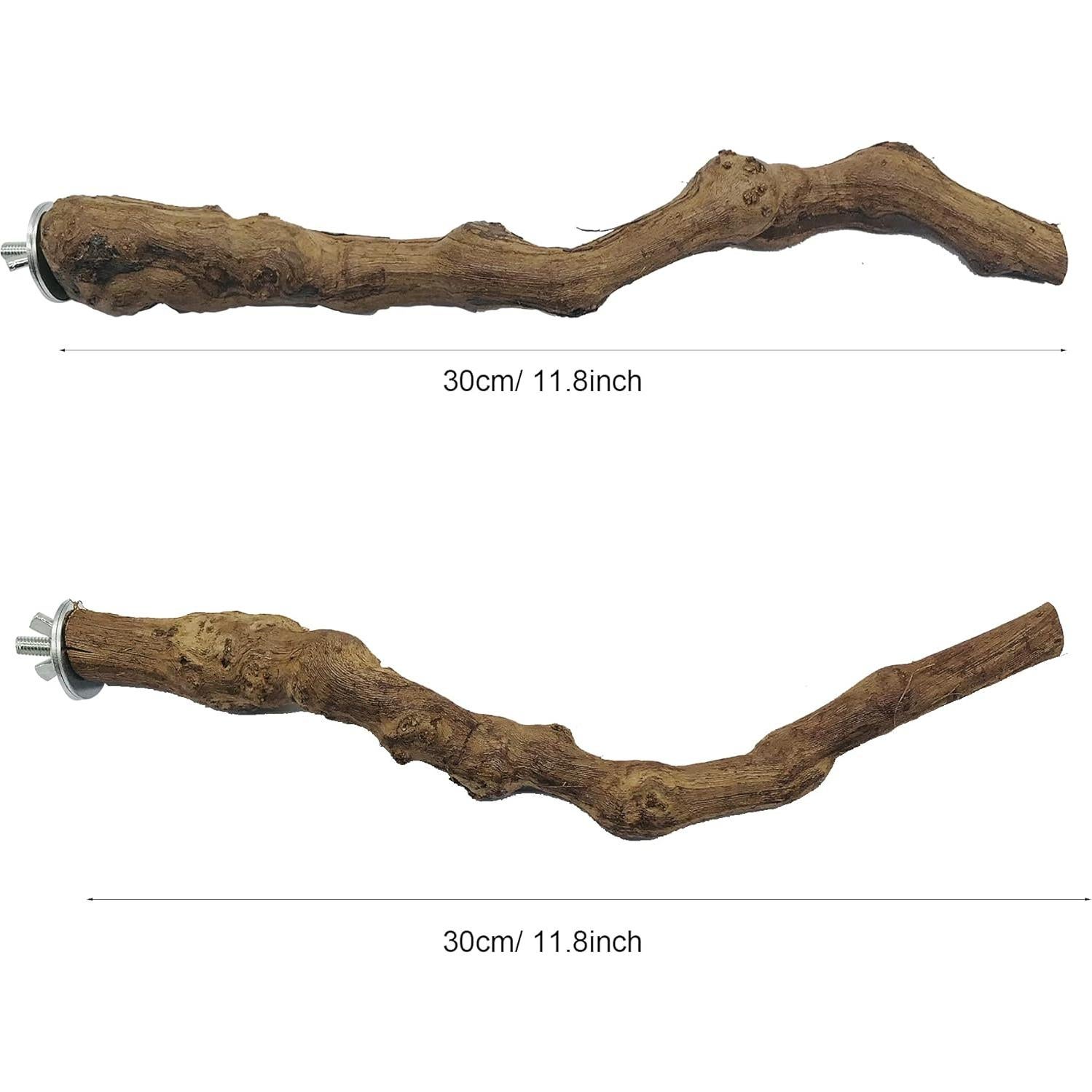 Perchas para Aves Allazone 4 Piezas Madera de Vid Natural