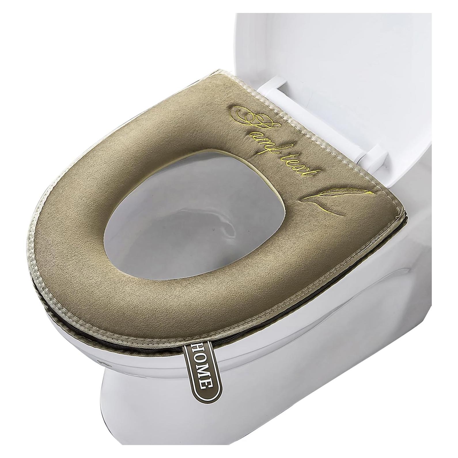 Almohadilla de Asiento de Inodoro Calentada Timecity Marrón 43x37cm