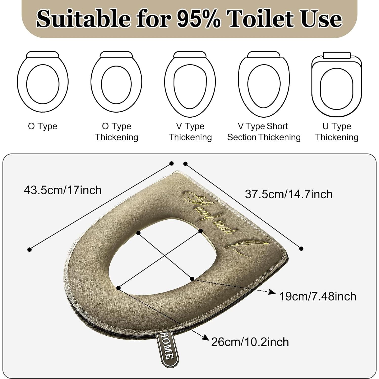 Almohadilla de Asiento de Inodoro Calentada Timecity Marrón 43x37cm