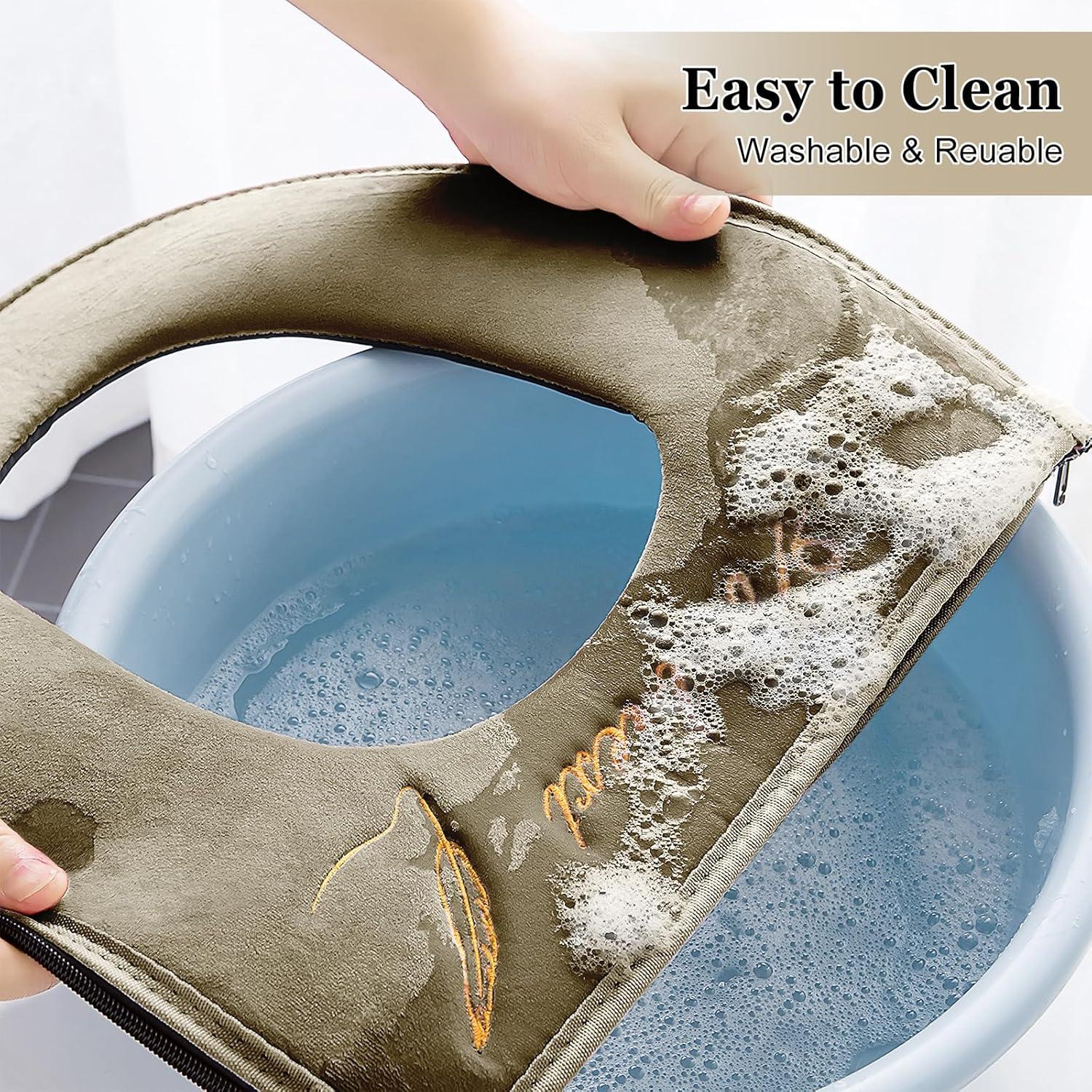 Almohadilla de Asiento de Inodoro Calentada Timecity Marrón 43x37cm