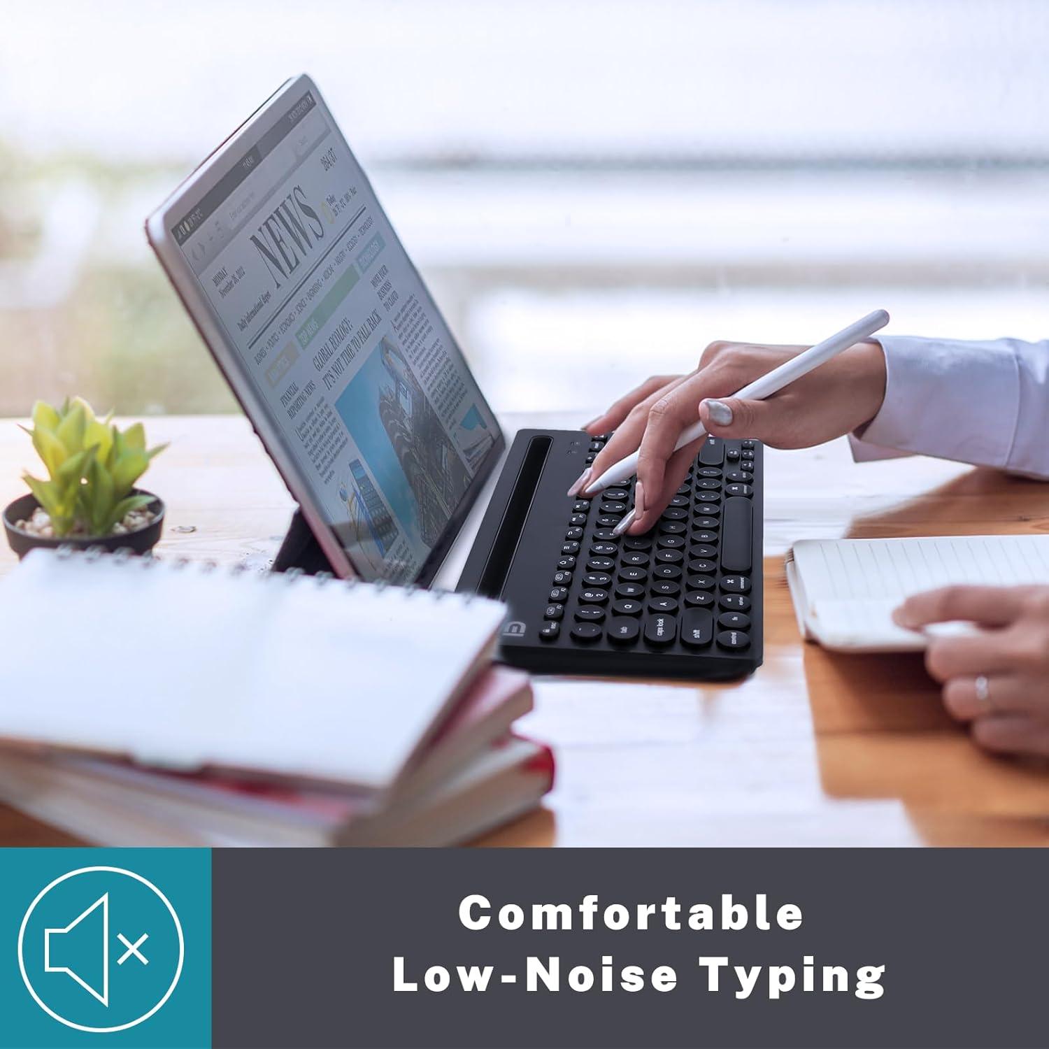 Teclado Inalámbrico Attoe Multi-Dispositivo 20m Negro