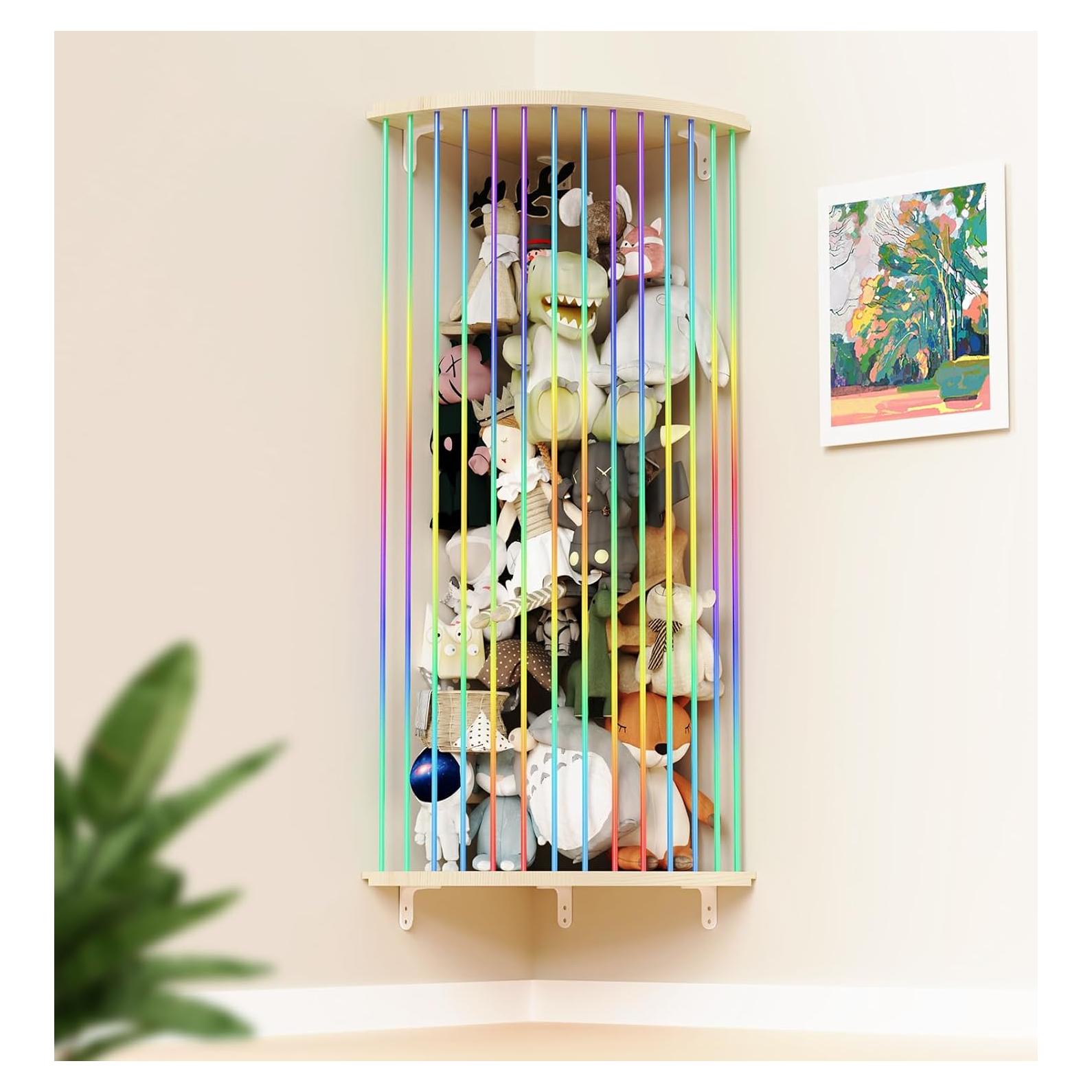 Organizador de Juguetes de Peluche VOMELON Madera Expandible