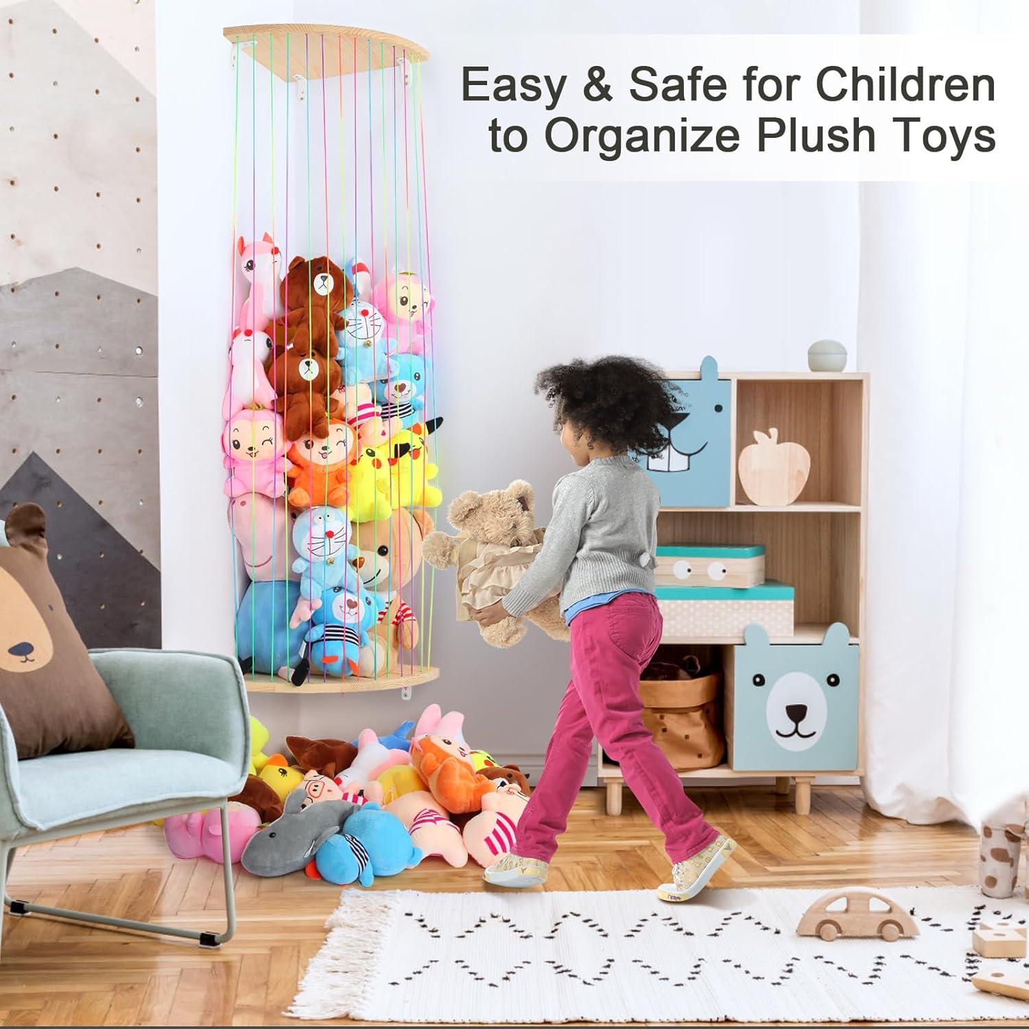 Organizador de Juguetes de Peluche VOMELON Madera Expandible