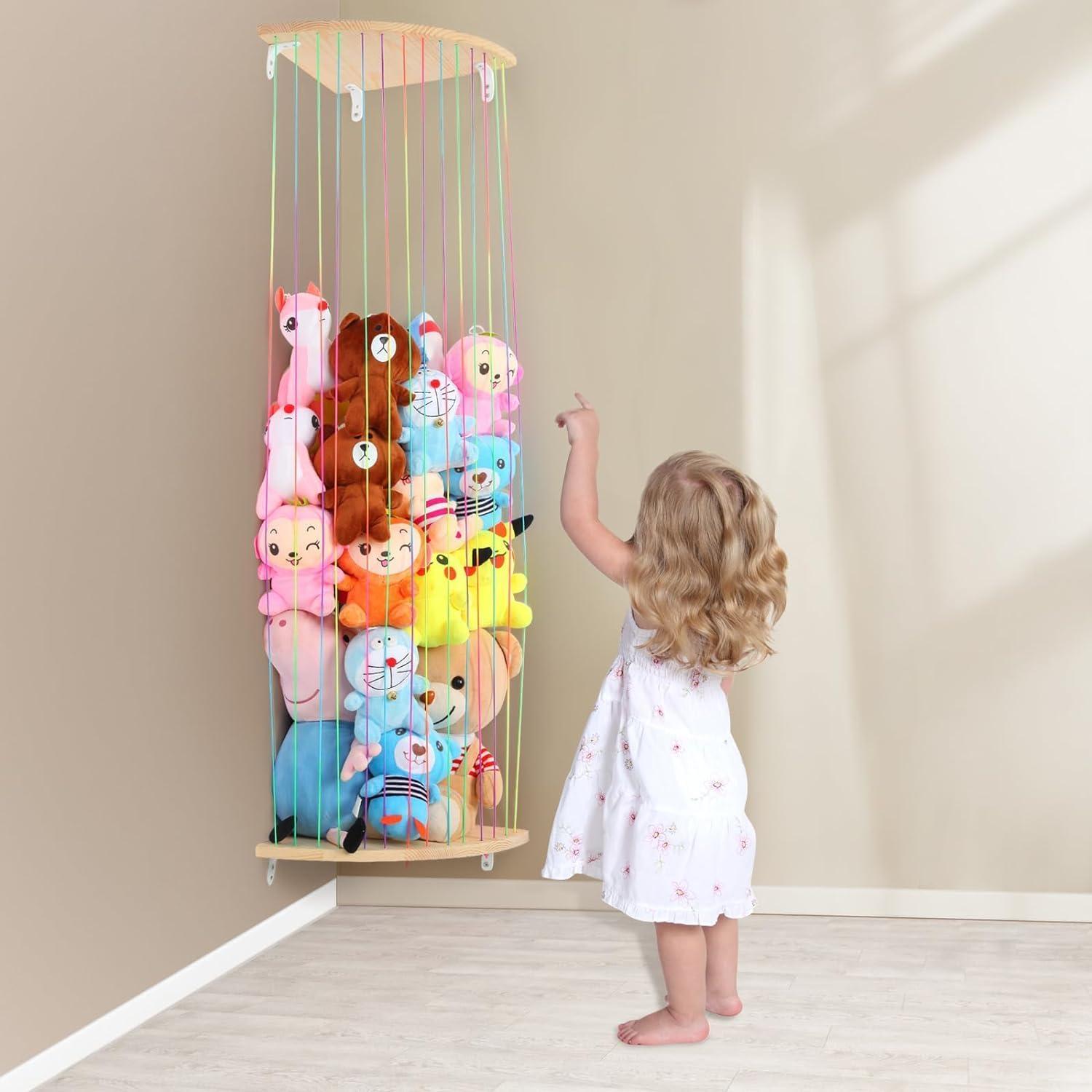 Organizador de Juguetes de Peluche VOMELON Madera Expandible