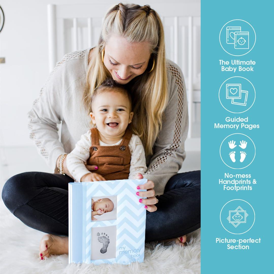 Libro de Recuerdos del Bebé Pearhead Chevron Azul 50 Páginas