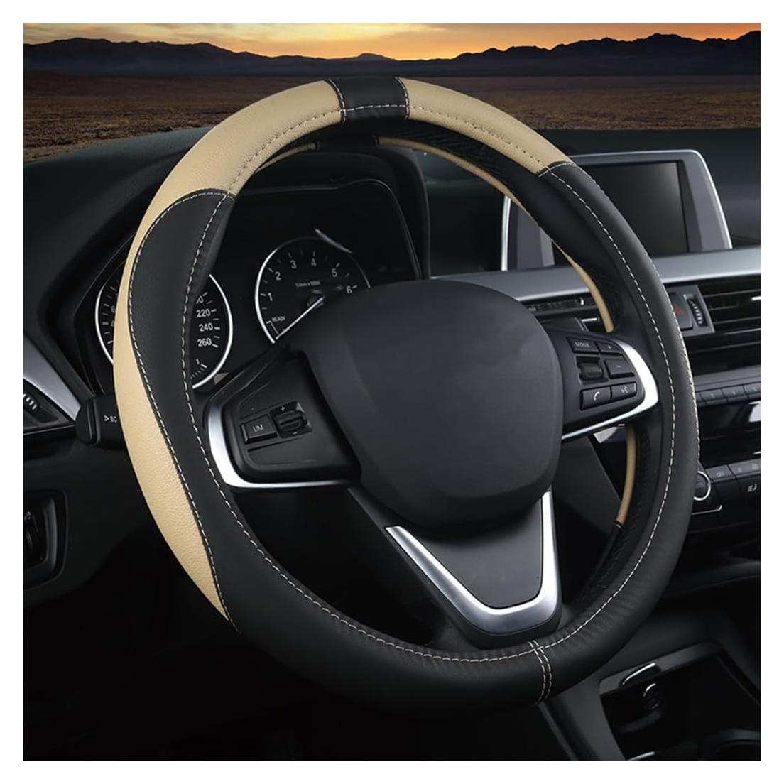 Funda de Volante BESULEN de Cuero Suave 38 cm Antideslizante