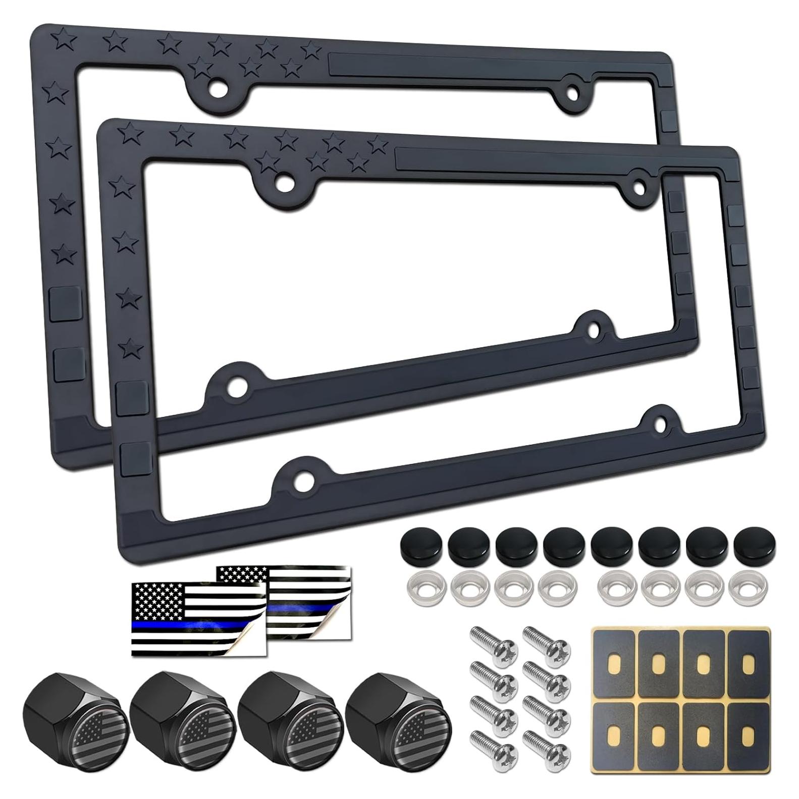 Marcos de Placas de Licencia Patrióticos AOOTF - Paquete de 2