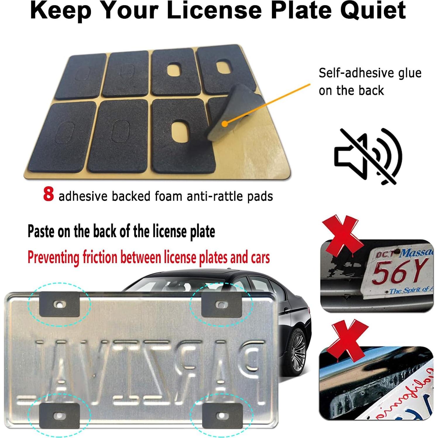 Marcos de Placas de Licencia Patrióticos AOOTF - Paquete de 2