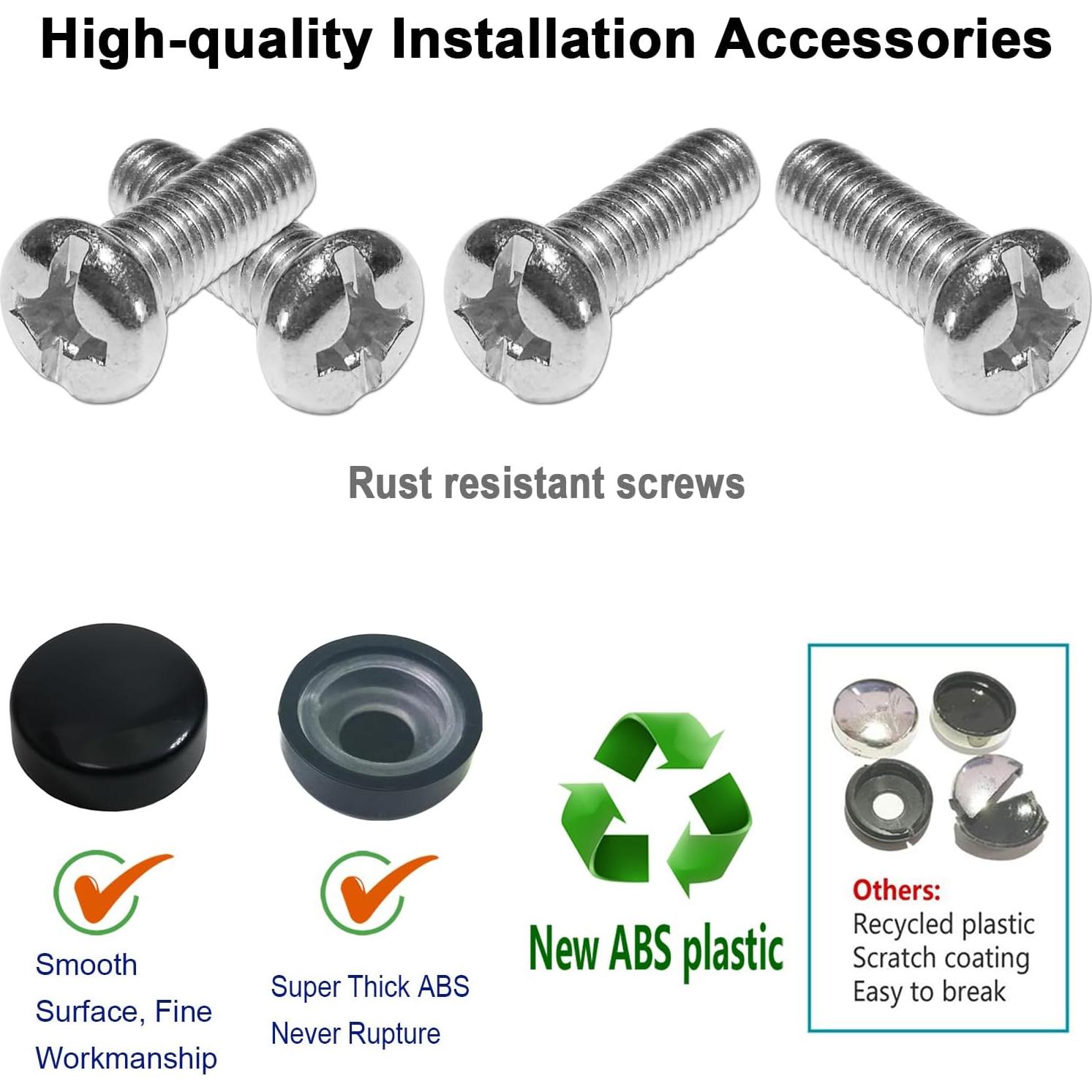 Marcos de Placas de Licencia Patrióticos AOOTF - Paquete de 2