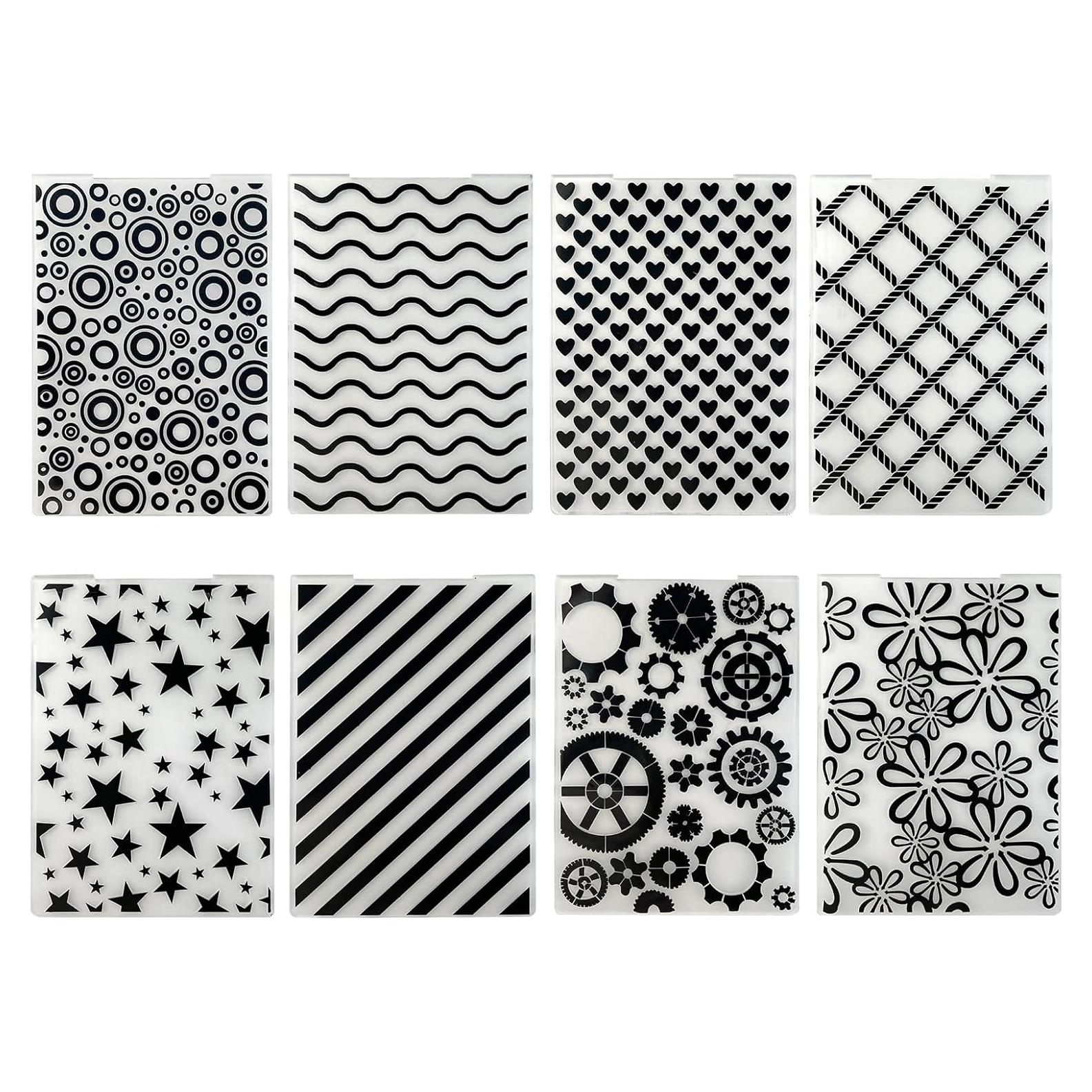 Carpetas de Embossing Rainmae 8 Piezas Plástico 14.5x10.3cm