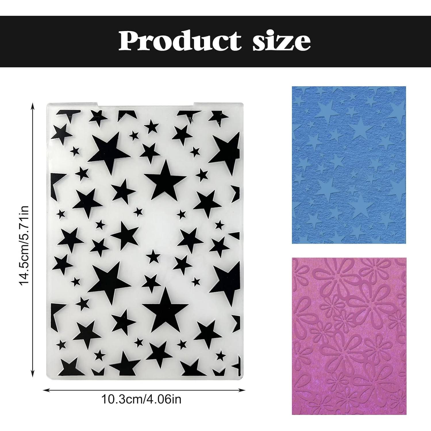 Carpetas de Embossing Rainmae 8 Piezas Plástico 14.5x10.3cm