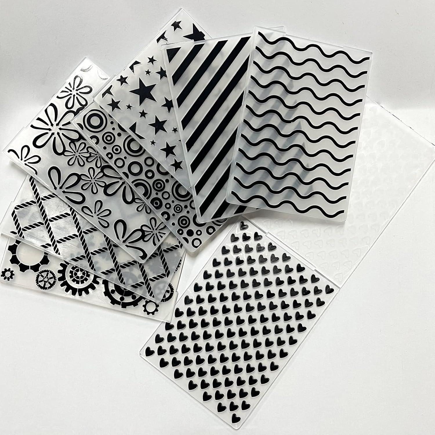 Carpetas de Embossing Rainmae 8 Piezas Plástico 14.5x10.3cm