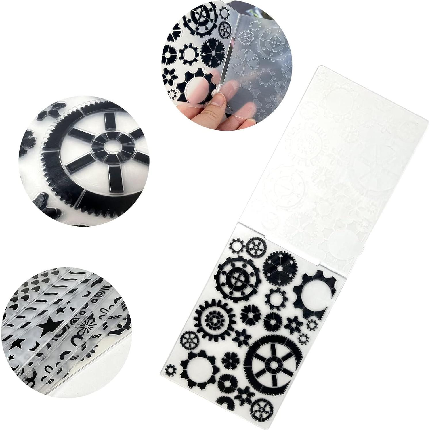 Carpetas de Embossing Rainmae 8 Piezas Plástico 14.5x10.3cm