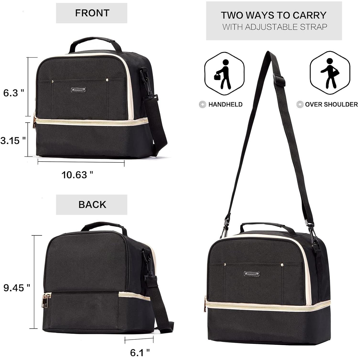 Bolsa Enfriadora de Leche Materna MOMIGO - Doble Capa Negra