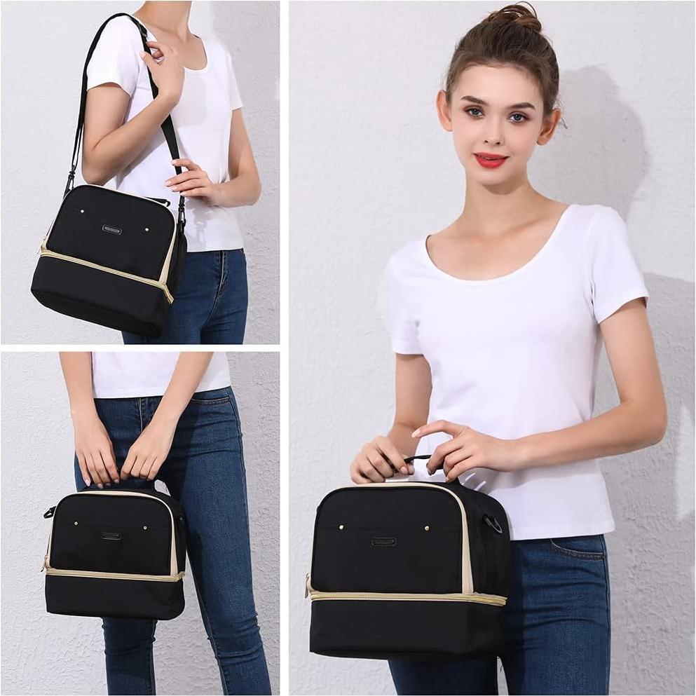 Bolsa Enfriadora de Leche Materna MOMIGO - Doble Capa Negra