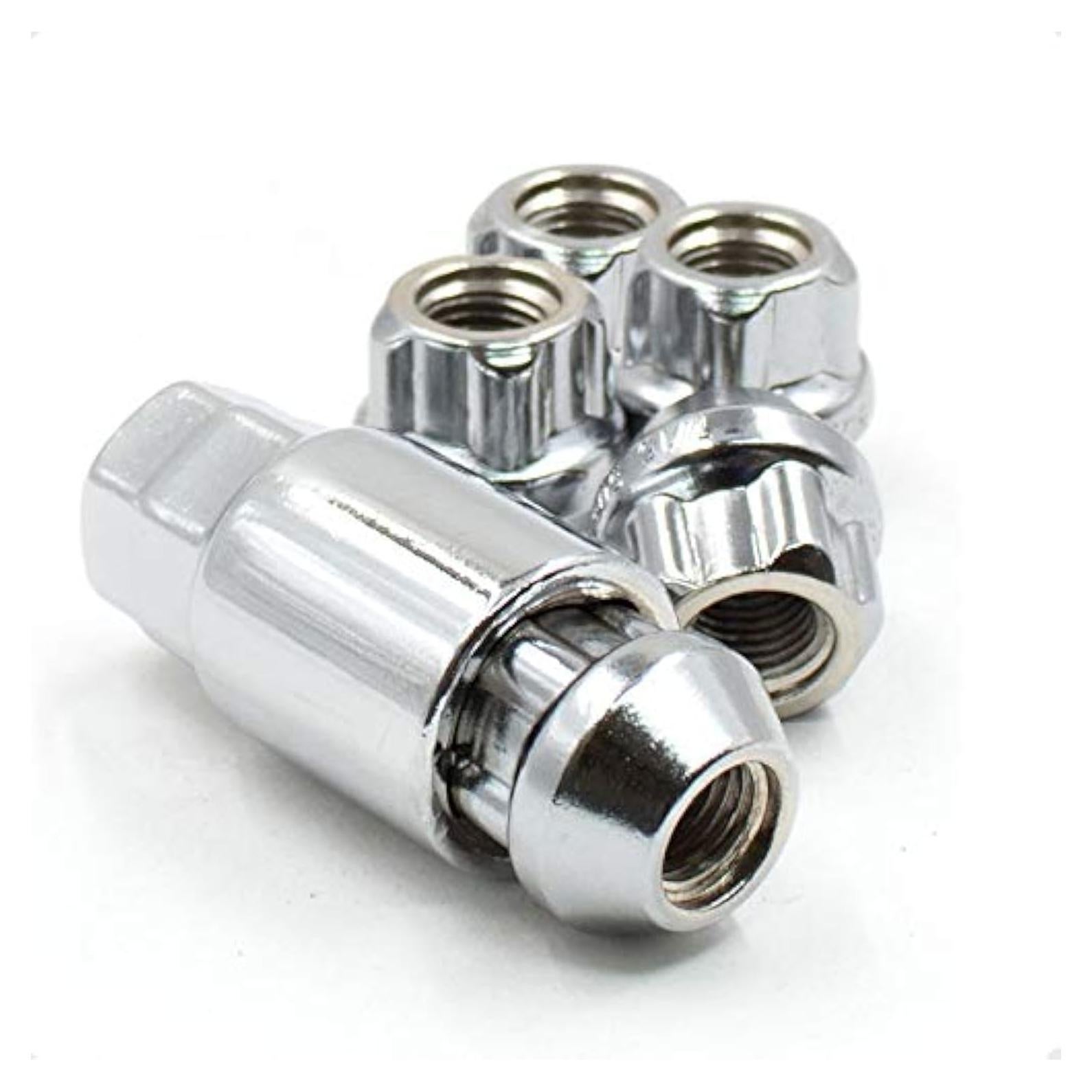 Cerraduras de Rueda M14x1.5 Acero Cromo 5 Piezas + Llave