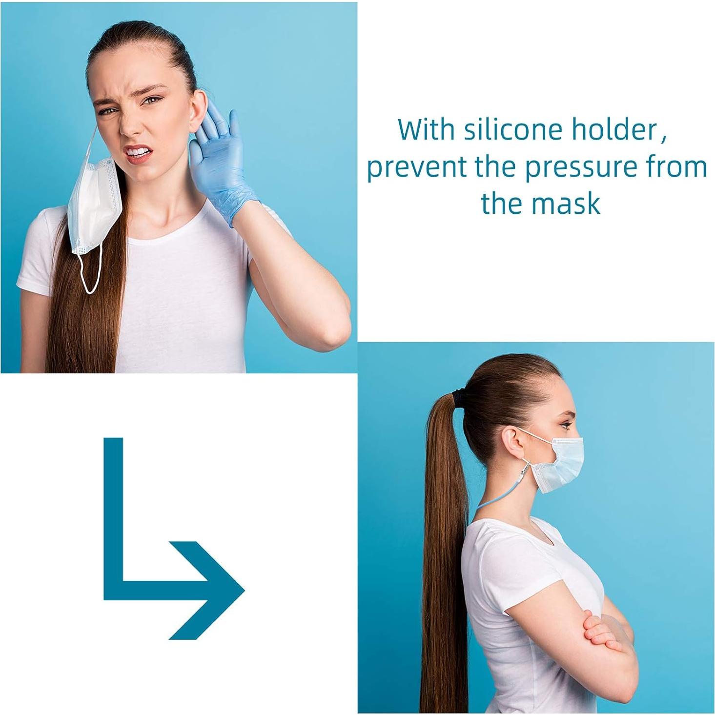 Clips de Babero de Silicona Patelai 12 Pcs Coloridos 43 cm