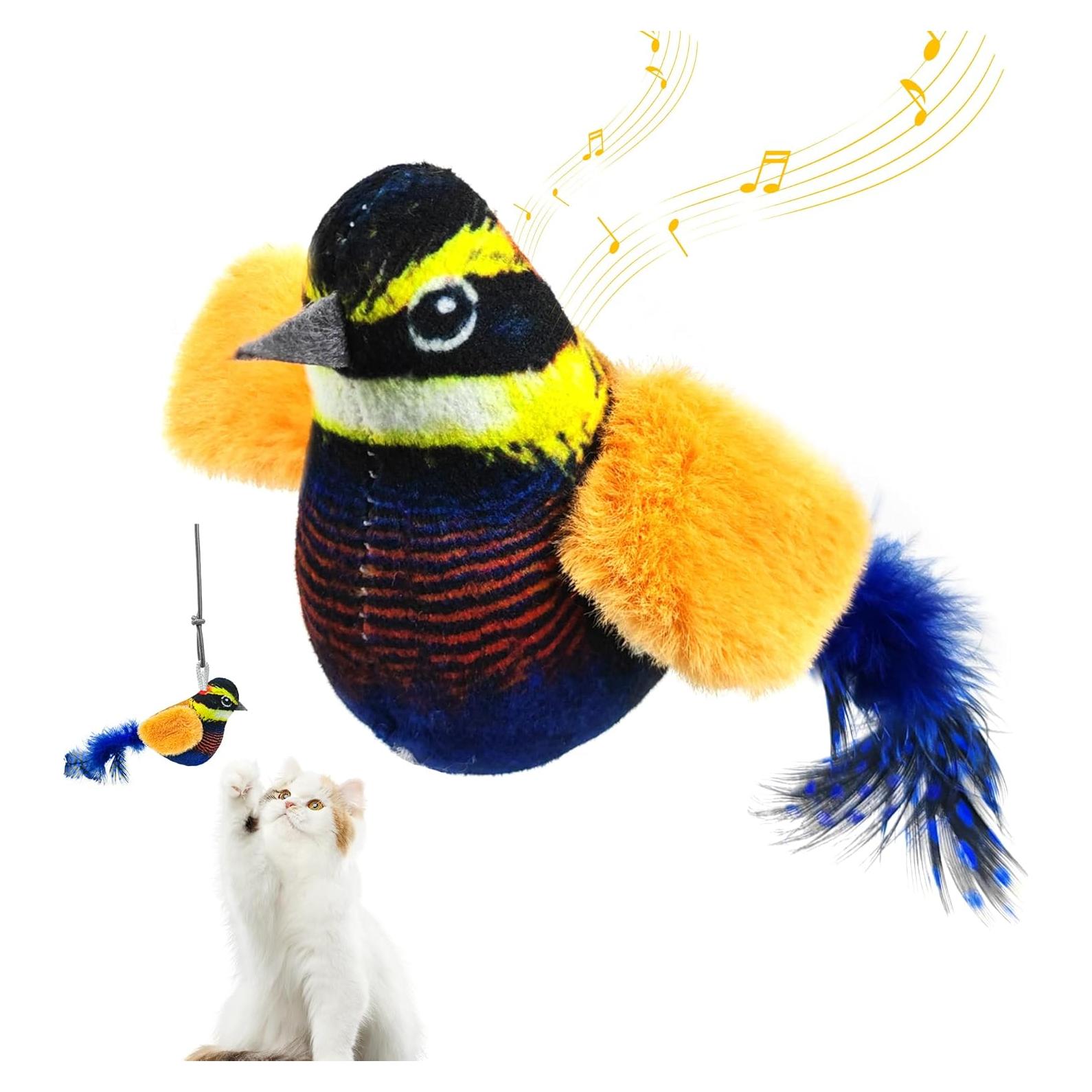 Juguete Interactivo para Gatos - Pájaro Chirriante Chroma