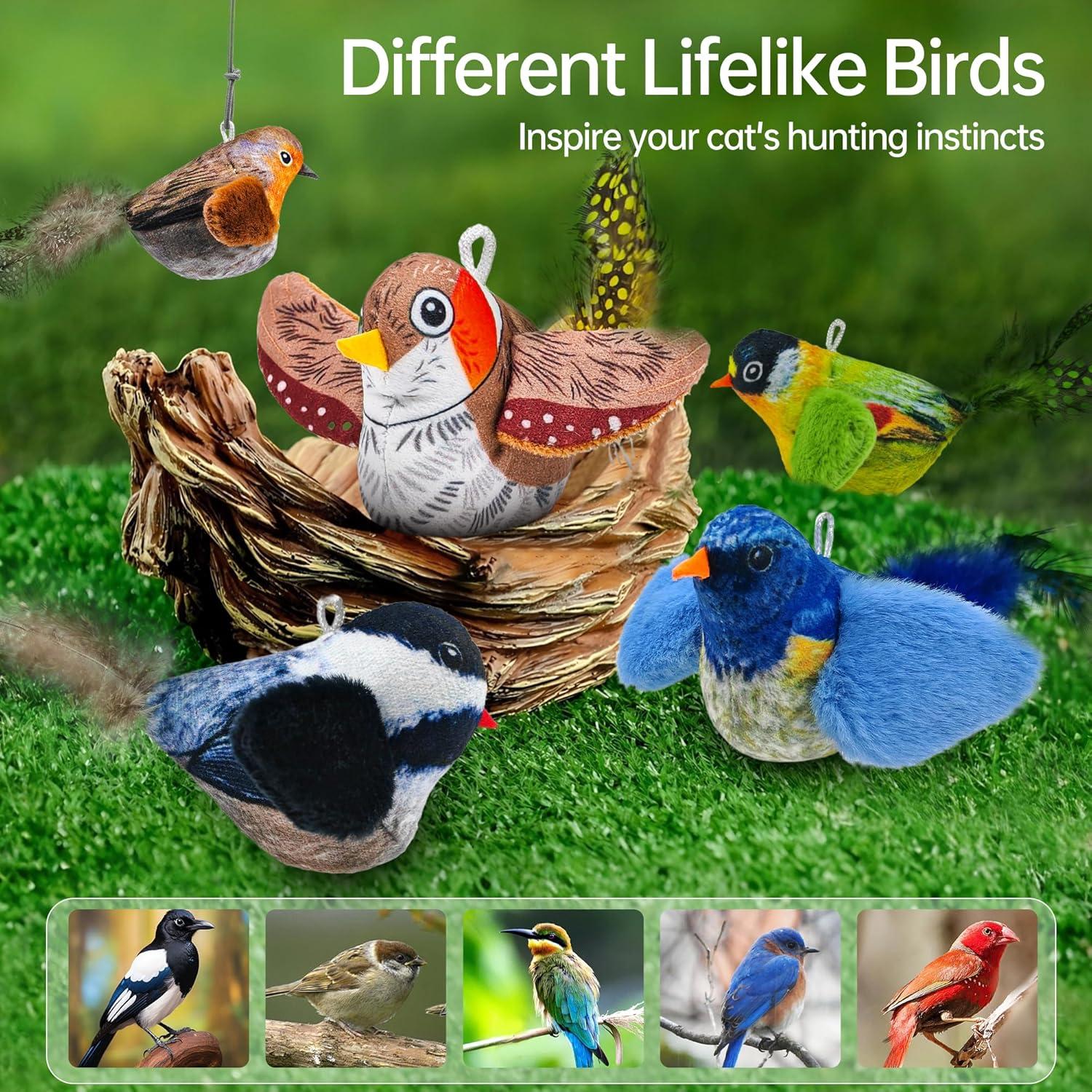 Juguete Interactivo para Gatos - Pájaro Chirriante Chroma