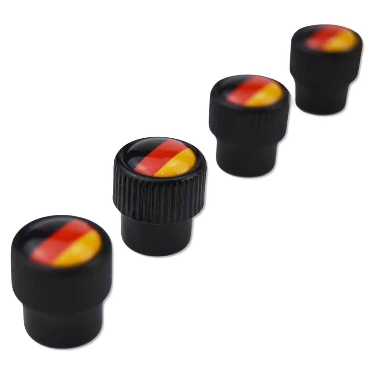 Juego de 4 Tapas de Válvula de Neumático Zorratin Bandera Alemana