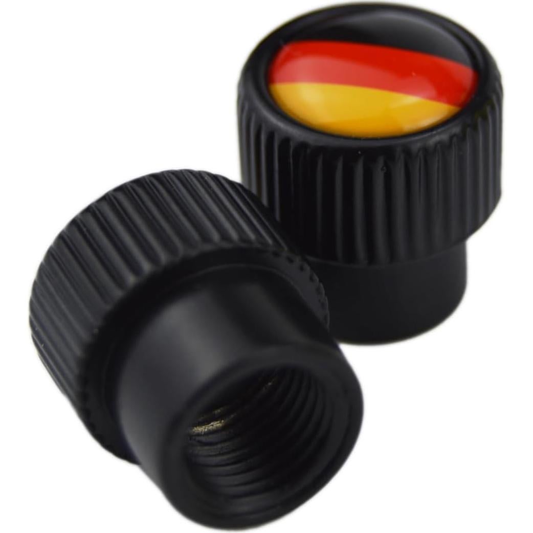 Juego de 4 Tapas de Válvula de Neumático Zorratin Bandera Alemana