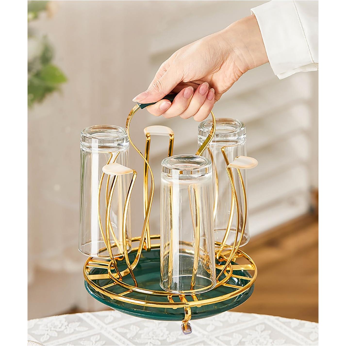 Soporte para Secar Tazas Alunsito con Bandeja Drenaje 6 Tazas