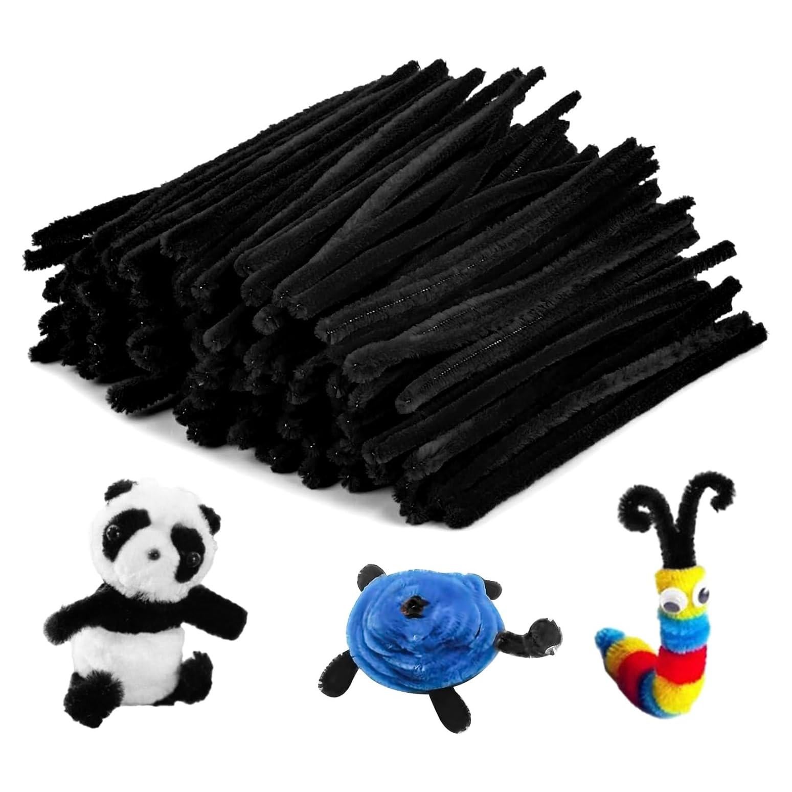 200 Limpiadores de Tubos Chenilla Z-PipeCleaners 30 cm Negro