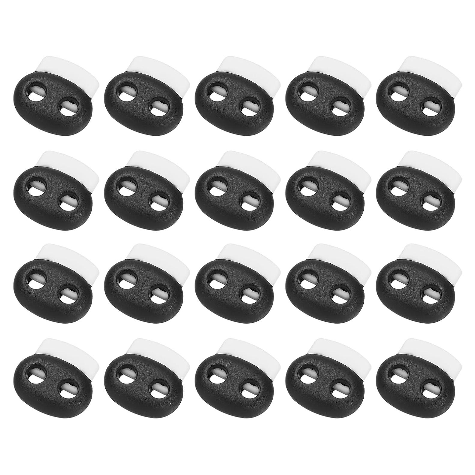 Bloques de Cuerda de Plástico uxcell 20 Pcs Doble Orificio
