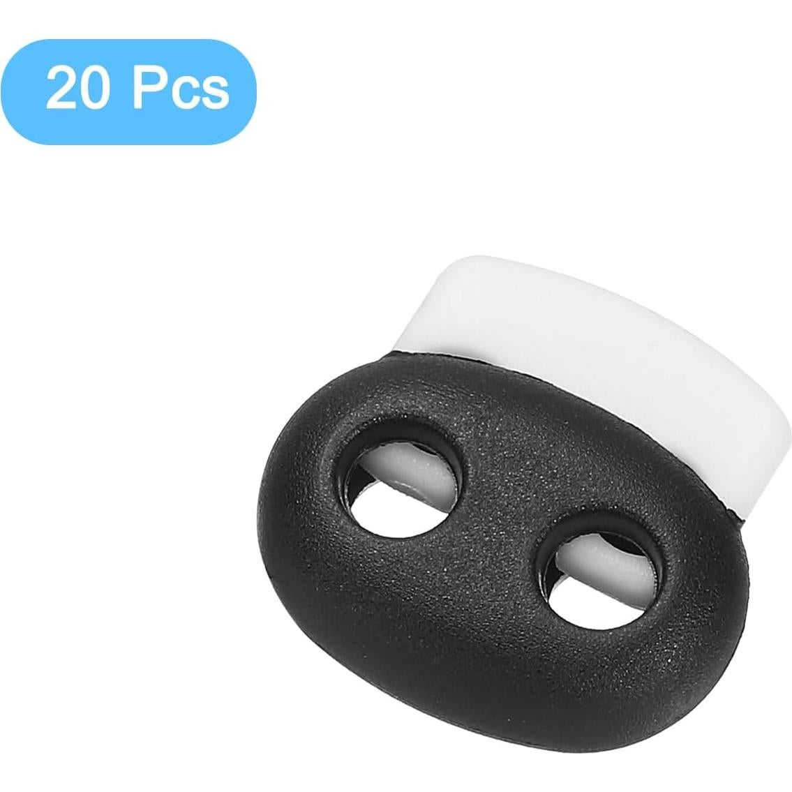 Bloques de Cuerda de Plástico uxcell 20 Pcs Doble Orificio