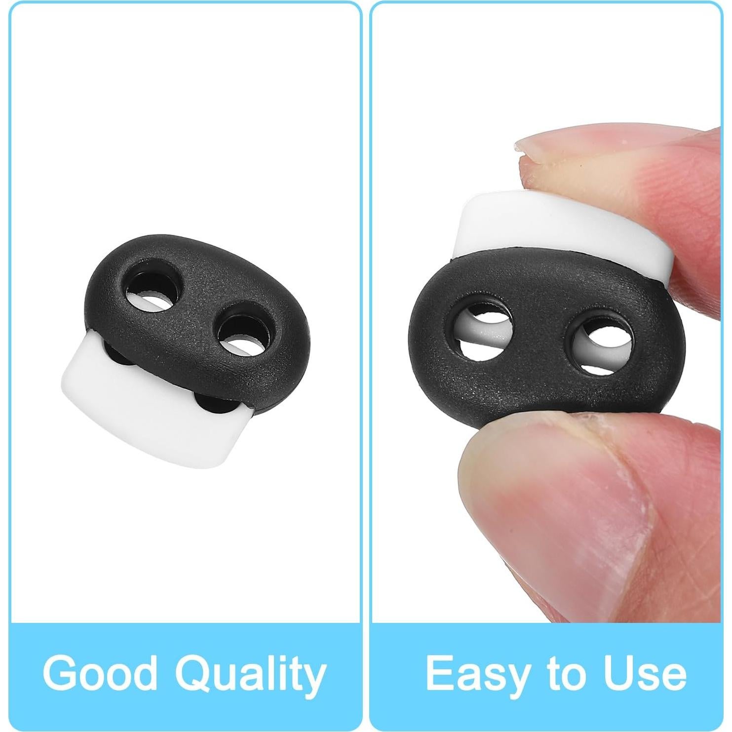 Bloques de Cuerda de Plástico uxcell 20 Pcs Doble Orificio