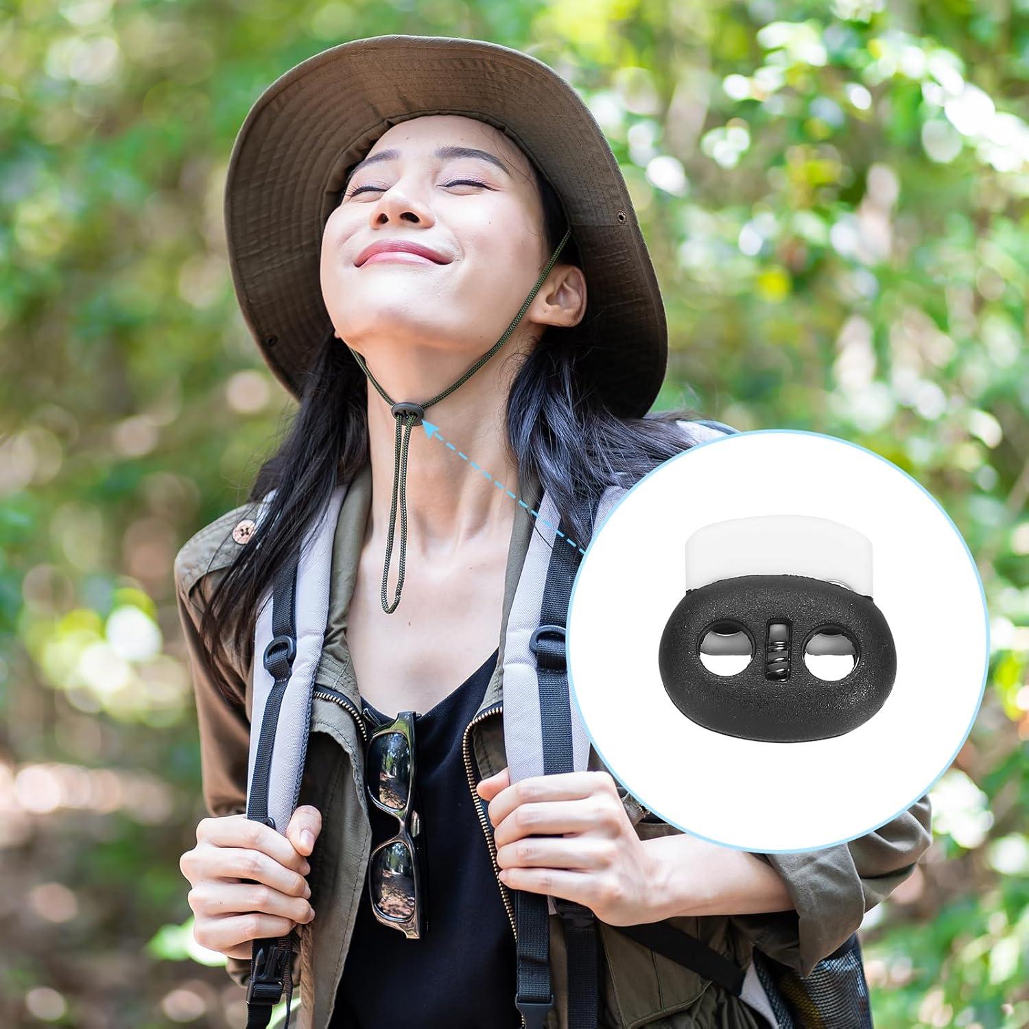 Bloques de Cuerda de Plástico uxcell 20 Pcs Doble Orificio