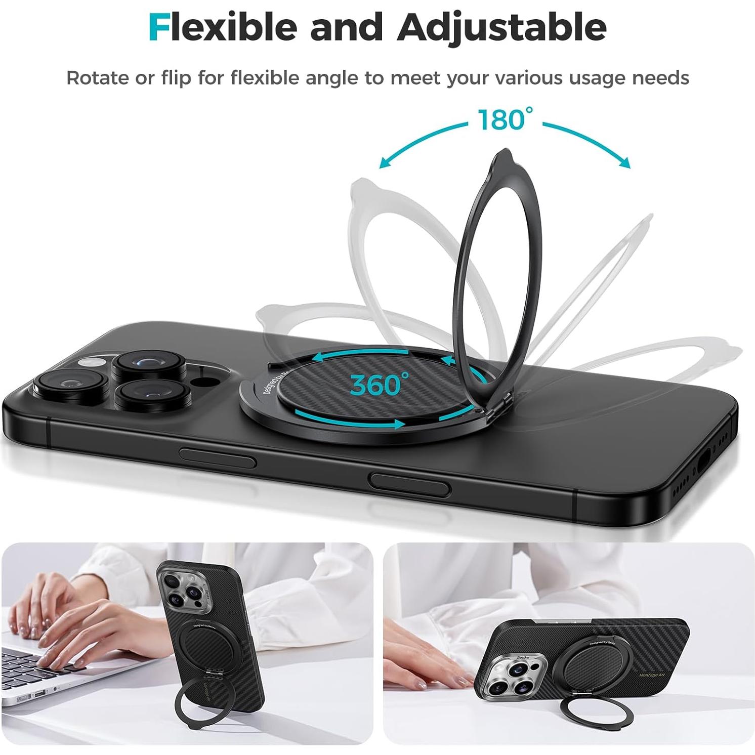 Agarre Magnético BENKS ArmorPop para iPhone 12-16, 360°