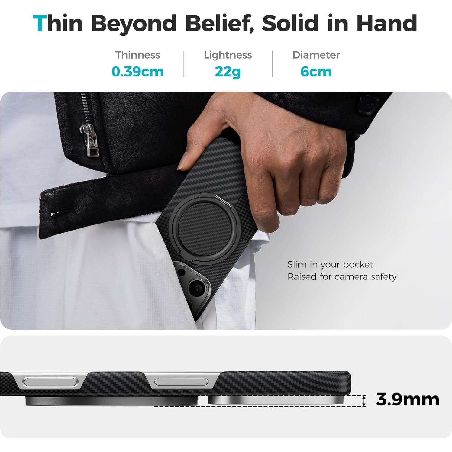 Agarre Magnético BENKS ArmorPop para iPhone 12-16, 360°